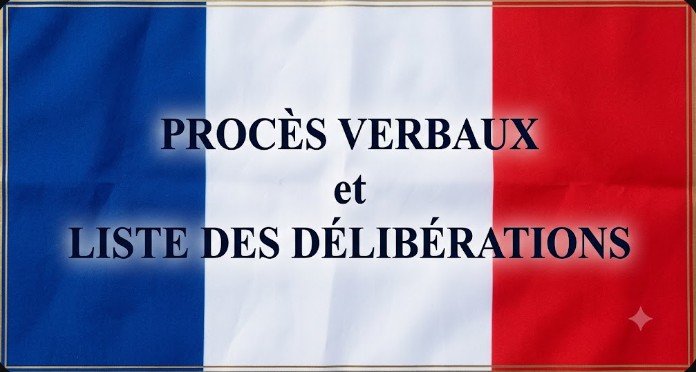 Procès verbaux – Liste des délibérations